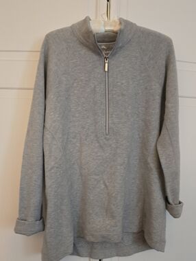 Tommy Bahama Light Gray Half-Zip Pullover Sweater Womens Xl